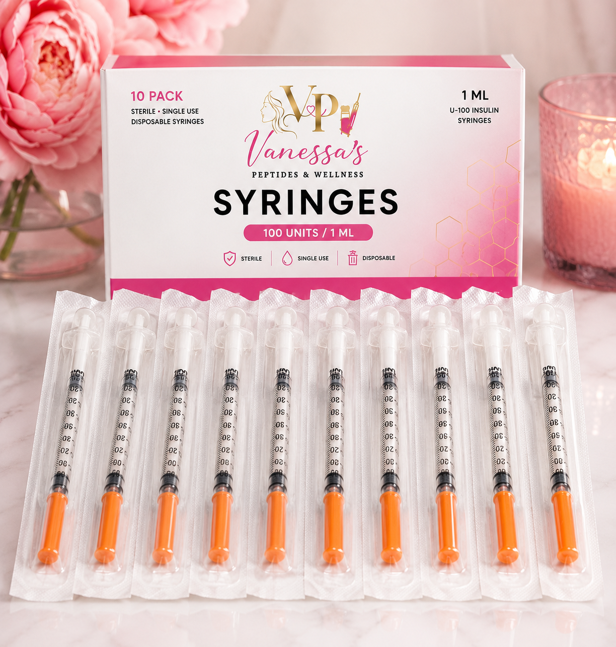 Sterile Insulin Syringes (10 Pack)